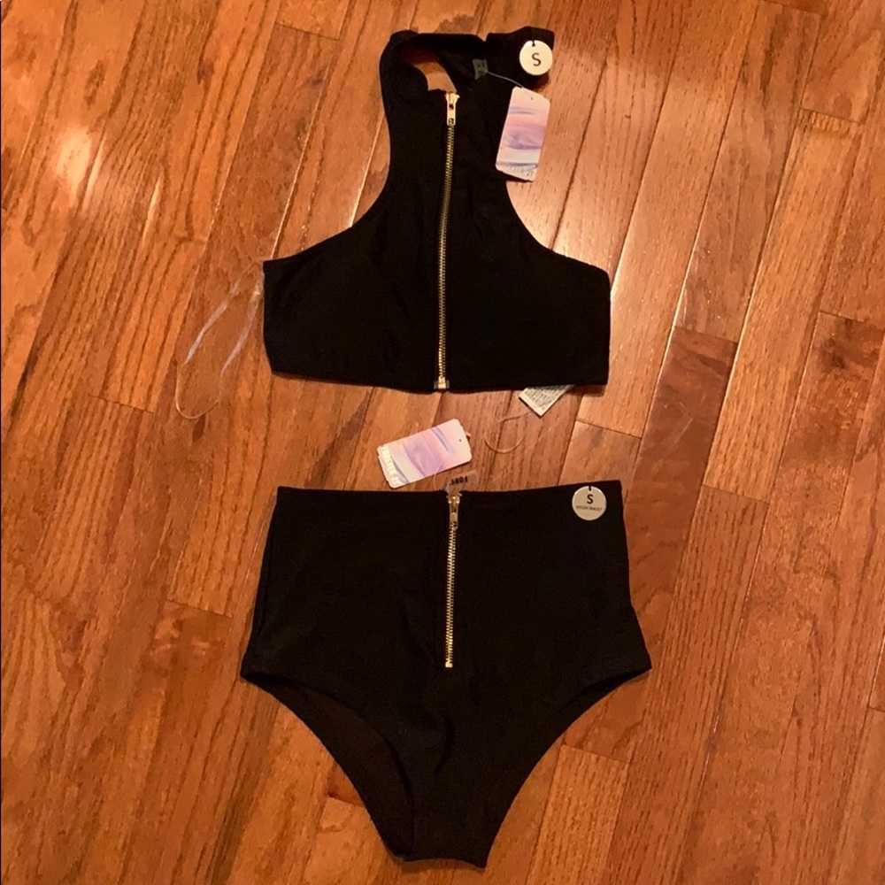 Racer back high waisted bikini